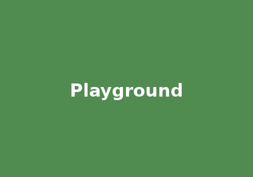 School playground with sports equipment